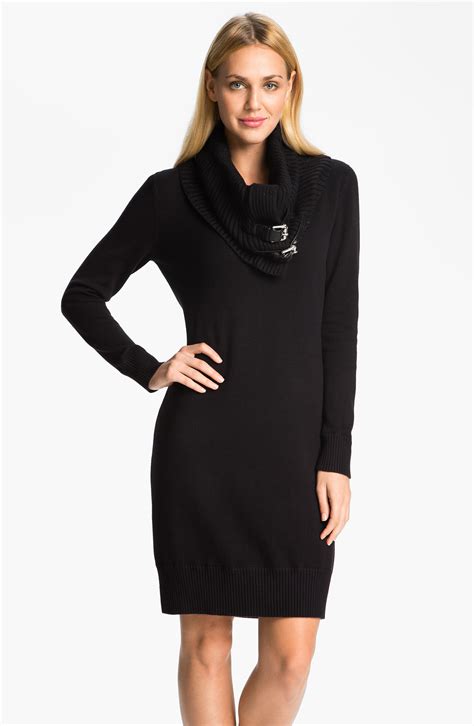 michael kors black sweater dress|michael kors sweater women's.